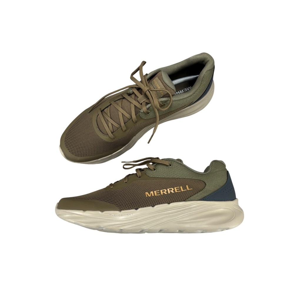 Merrell Morphaxis Shoes Carin Olive Green Tan Mesh Trail Sneakers Men's 11.5